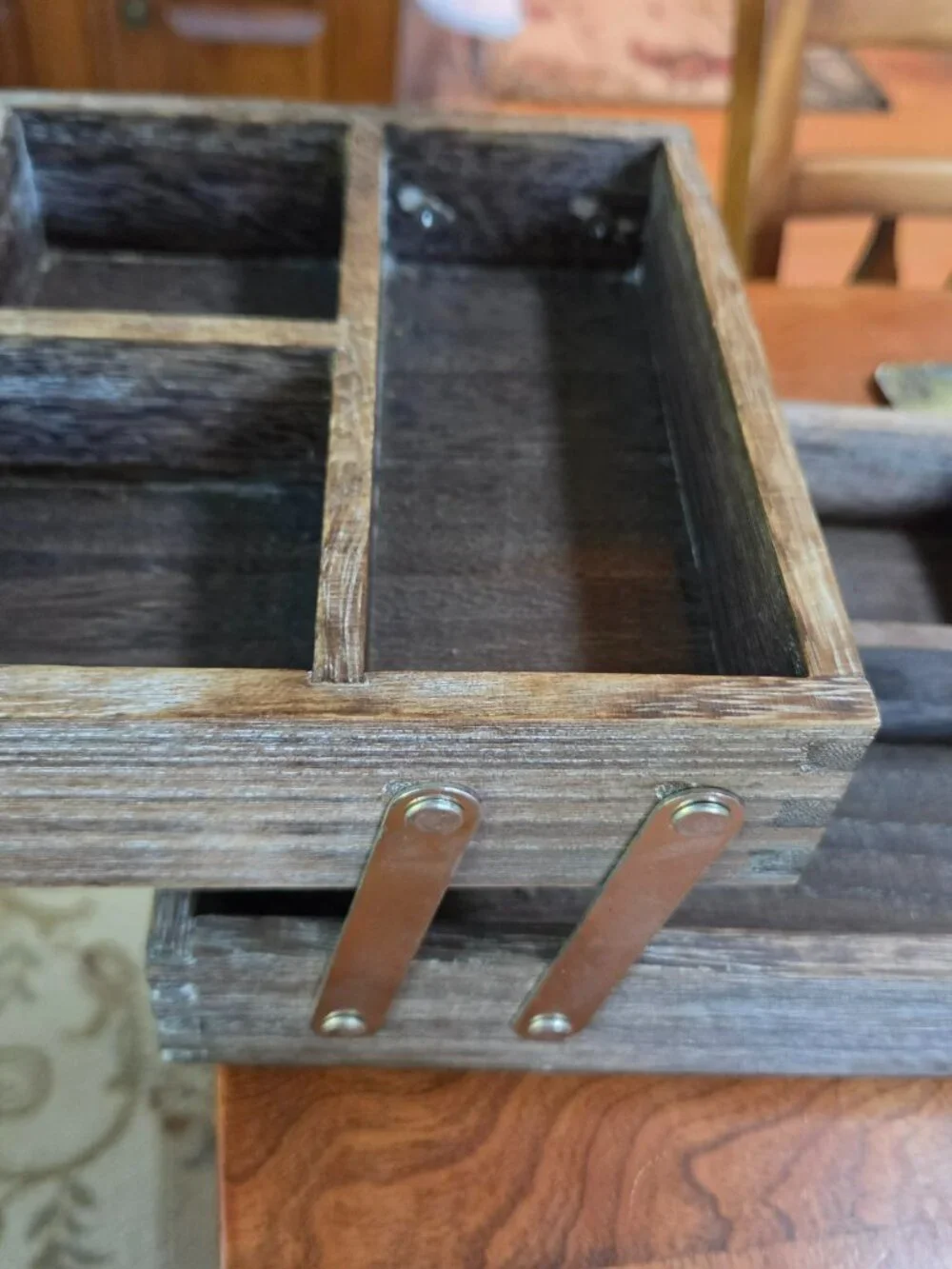 WOOD ORGANIZER HINGED BOX LIFTS TO ANOTHER LEVEL